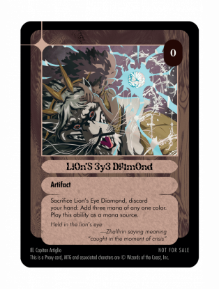 Lion's Eye Diamond - Magic the Gathering Proxy card
