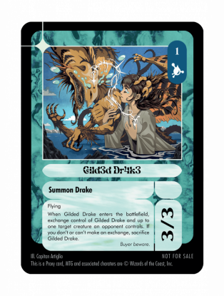 Gilded Drake - Magic the Gathering Proxy card