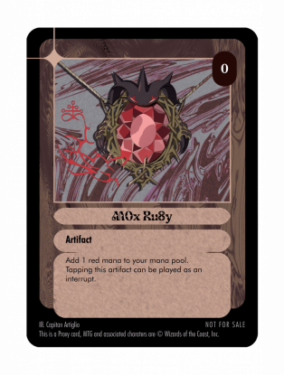 Mox Ruby - Magic the Gathering Proxy card