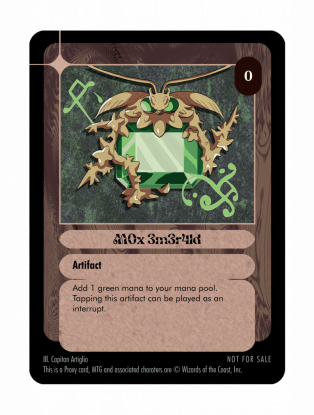 Mox Emerald - Magic the Gathering Proxy card